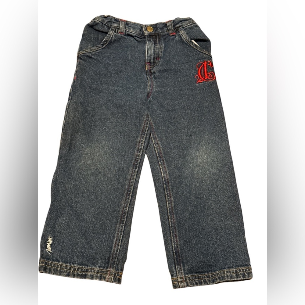 Coogi Jeans Youth Size 4T Blue Jeans Embroidered Y2K 100% Cotton